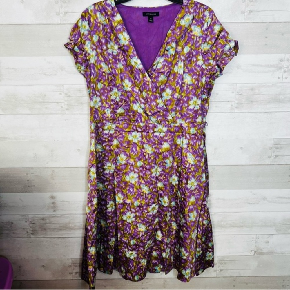 Lands End Floral Vintage Look Dress